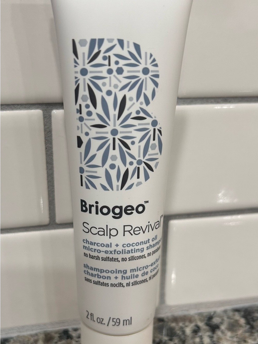 Briogeo Scalp Revival Tube - White with Blue Accents